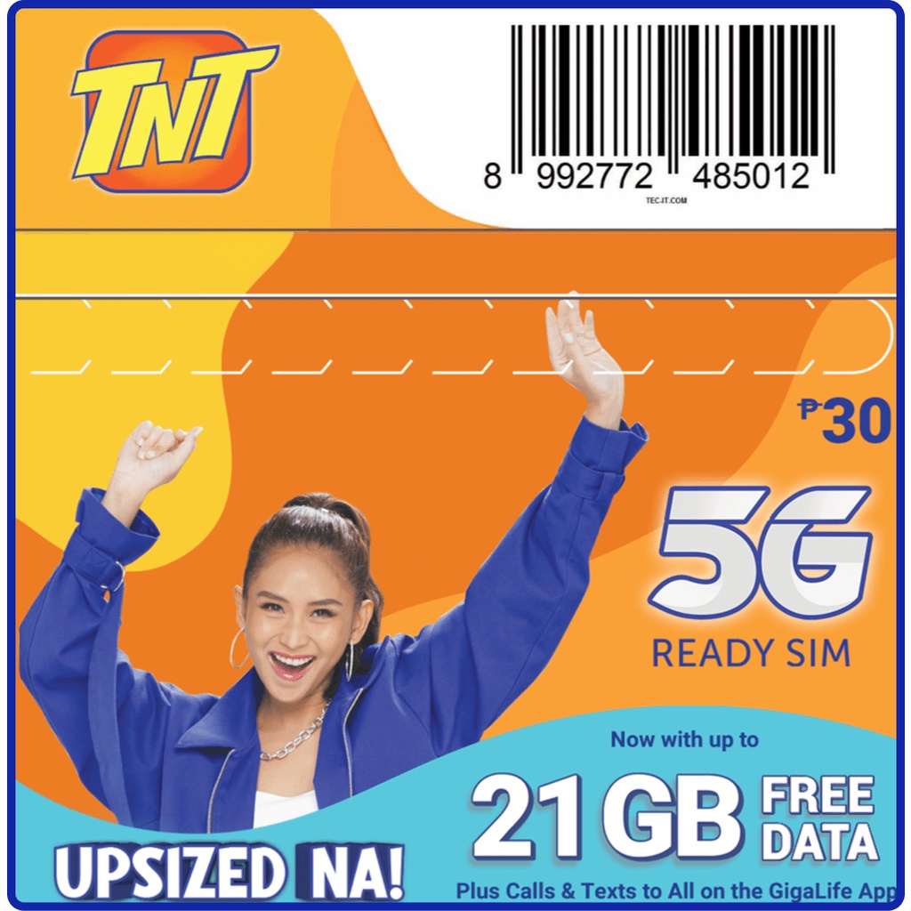 Tnt G Lte Tricut Brand New Fresh Simcard With Free Gb Data Text