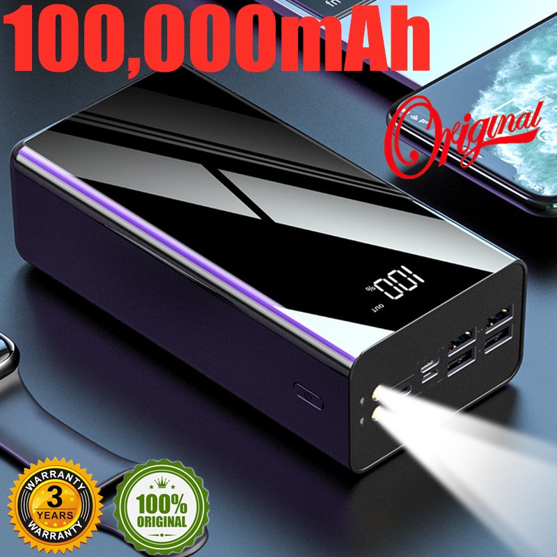 Powerbank Original 100000mah Large Capacity Power Bank Fast Charging