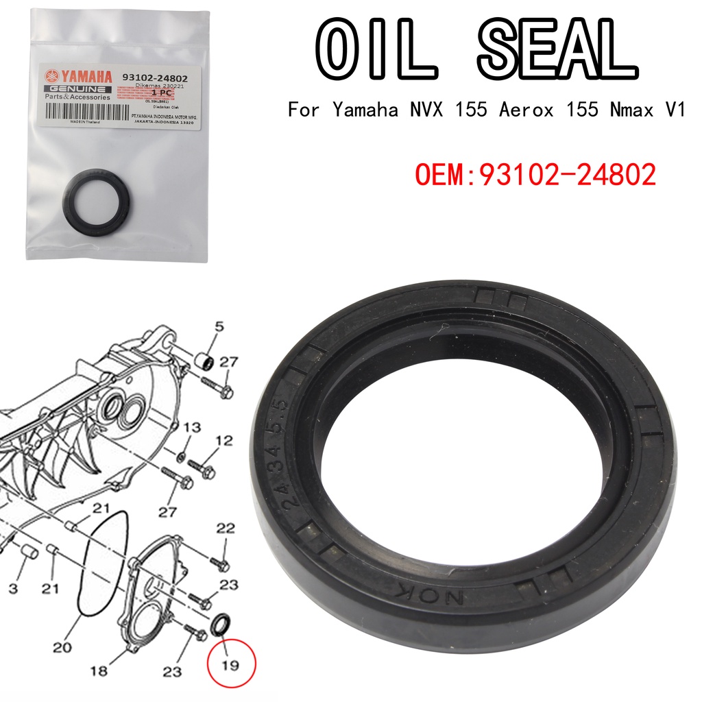 Kenada Racing Yamaha Genuine Pulley Side Oil Seal Aerox V