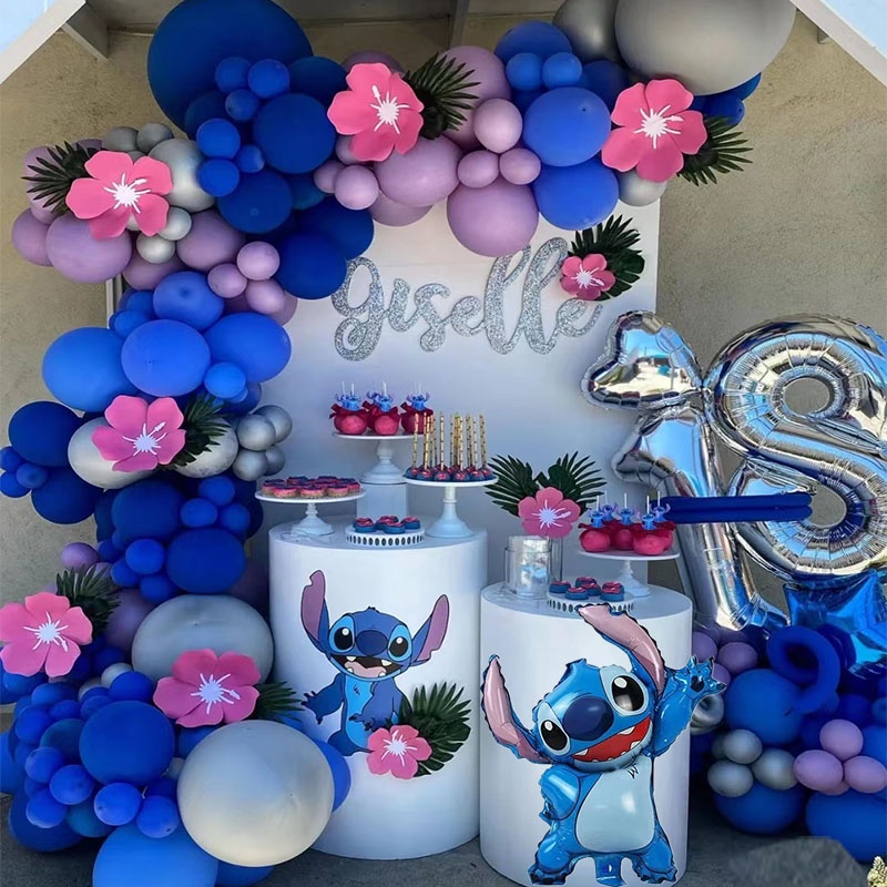 Pcs Set Disney Lilo Stitch Arch Kit Garland Foil Helium Balloon Baby