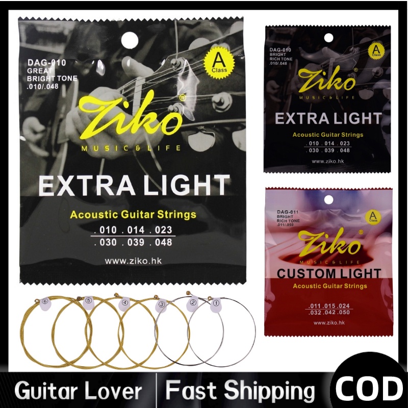 Cod Strings Set Ziko Dag Acoustic Guitar Strings Musical