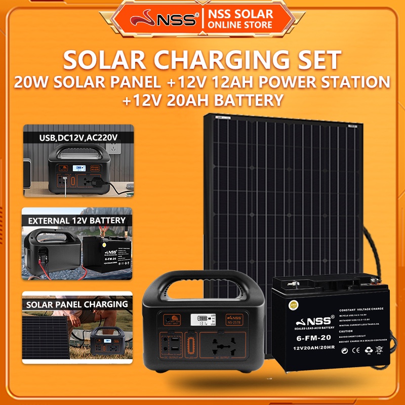 NSS 150W Power Station Solar Generator Portable 12000mah Generator With