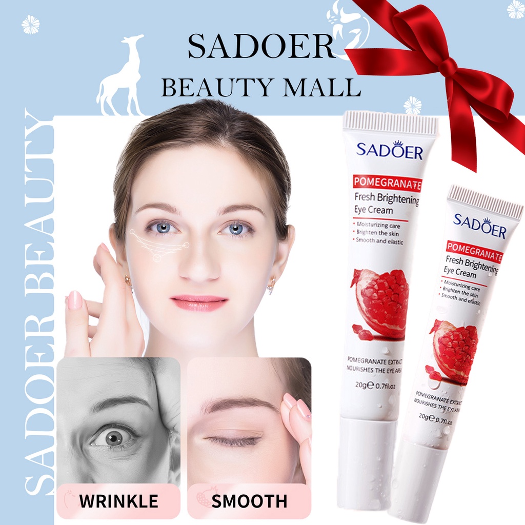 Sadoer Korean Red Pomegranate Moisturize Eye Cream Bag Remover For Dark