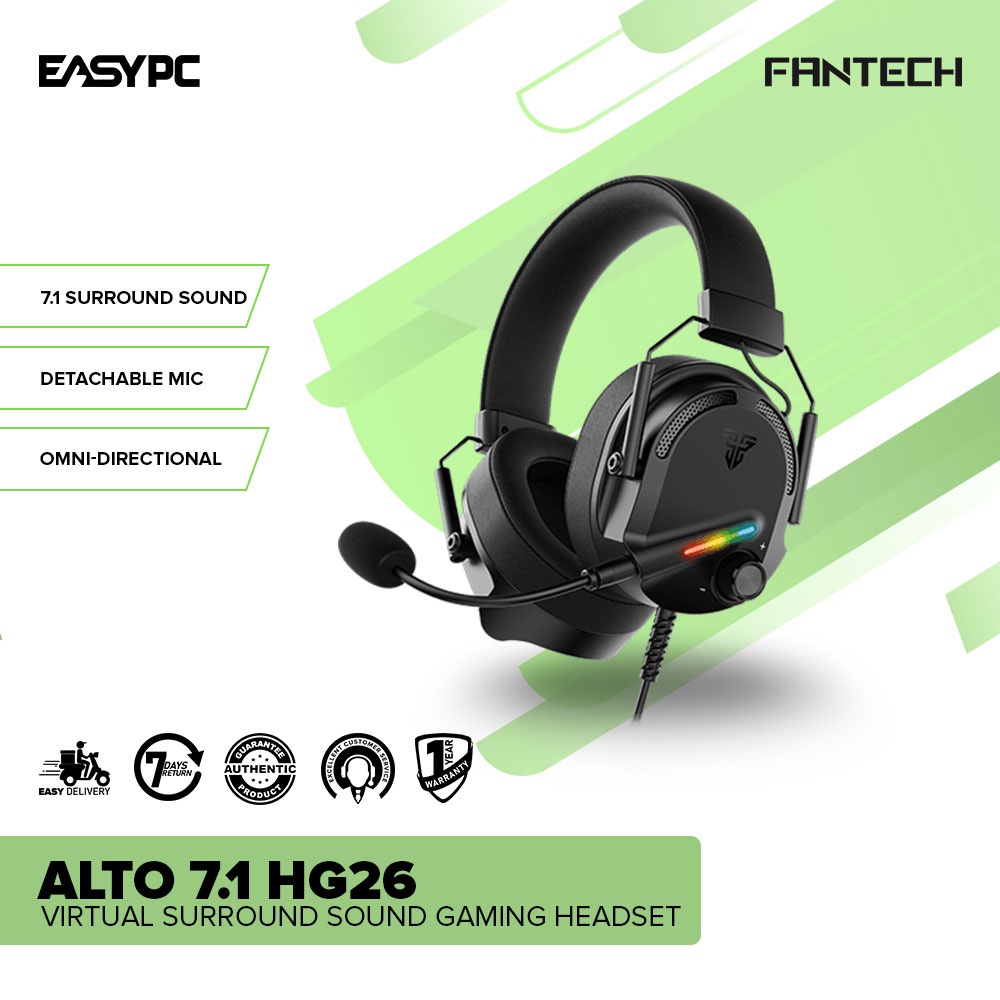 EasyPC Fantech ALTO 7 1 HG26 Gaming Headset USB RGB Lighting