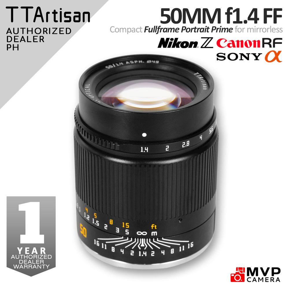 TTARTISAN 50mm F1 4 Compact Portrait Prime Manual Focus Lens TT