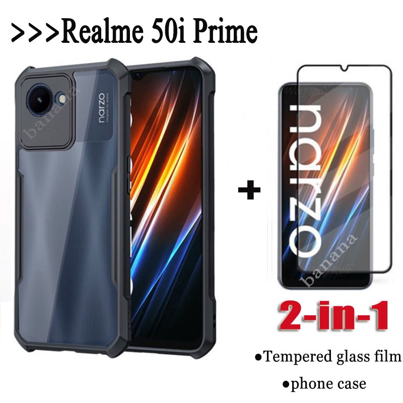 In Realme Narzo I Prime Case Shockproof Transparent Hard Cover And