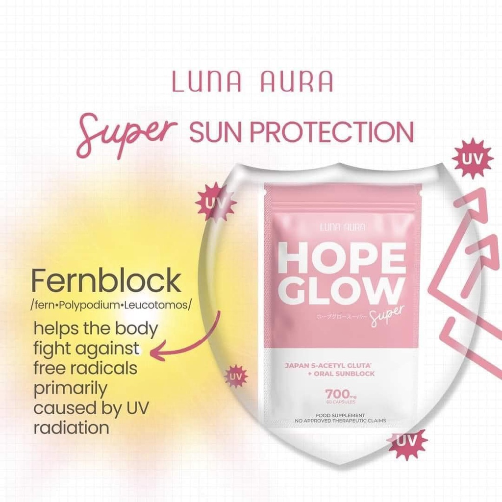 Luna Aura Hope Glow Super Biggie 60 Capsules Shopee Philippines