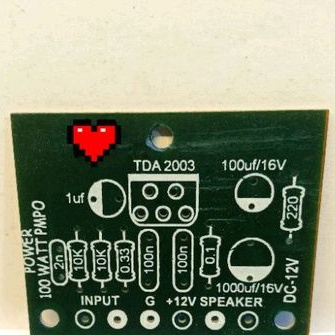 Pcb Power Mini Amplifier 12v Tda 2003 Mono Shopee Philippines