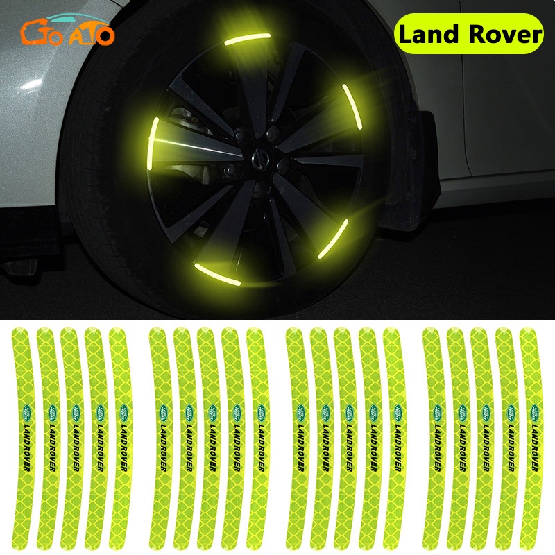 Gtioato Pcs Car Wheel Hub Stickers Reflective Strip Luminous Green