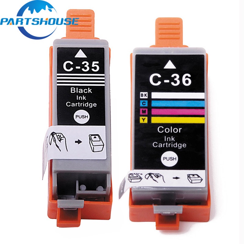 High Quality 1set 2 PK Compatible PGI 35 BK CLI 36 C Tri Color With