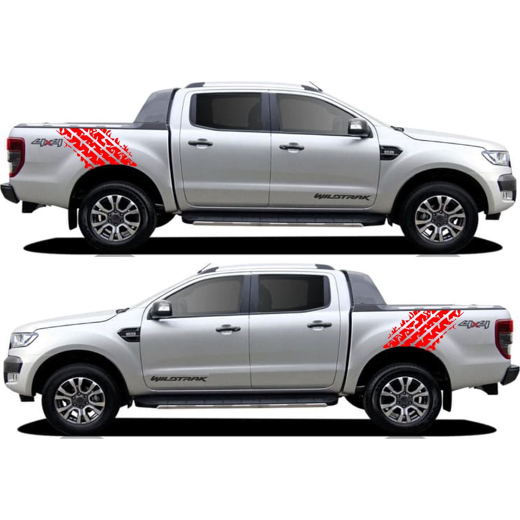 X Ford Ranger Wheel Mark Design Cut Out Vinyl Sticker Left Right