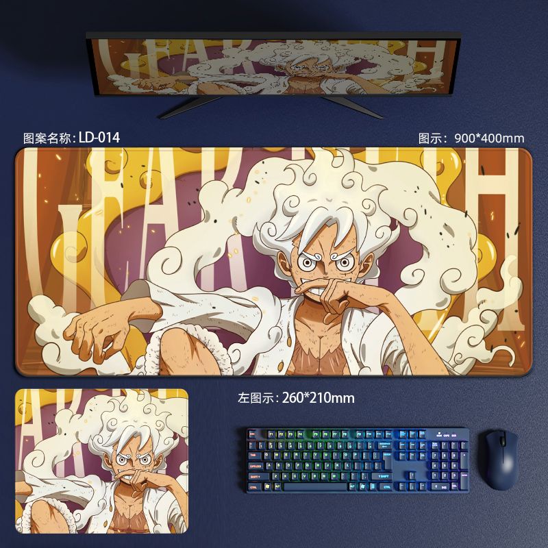 One Piece Mouse Pad Oversized Luffy Zoro Ace Keyboard Two Dimensional