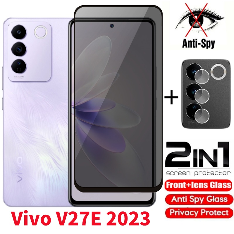 Vivo V27E 2023 Private Tempered Glass Anti Spy Full Cover Screen