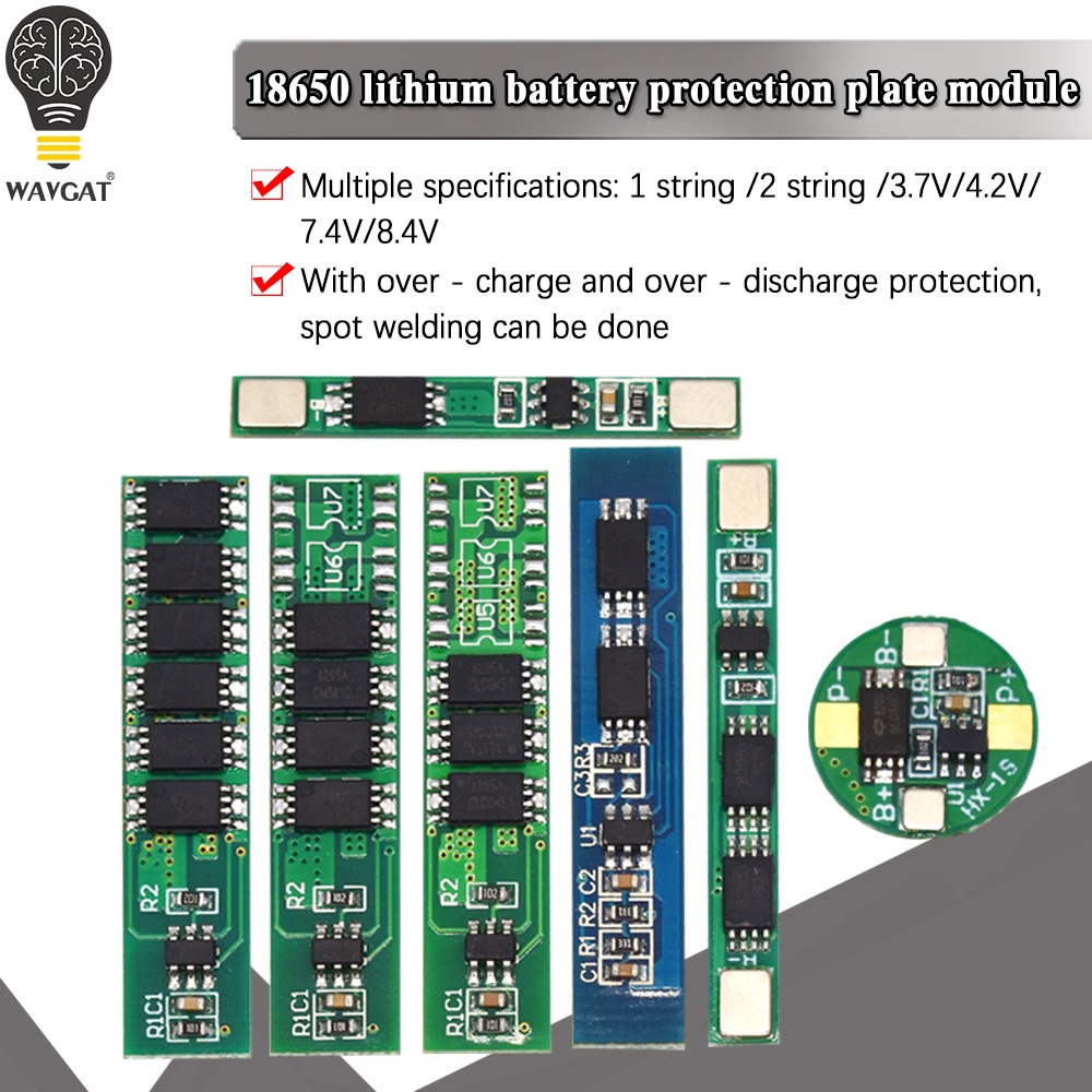 1S 2S Li Ion BMS PCM Battery Protection Board 2 5A 5A 10A 15A Pcm For