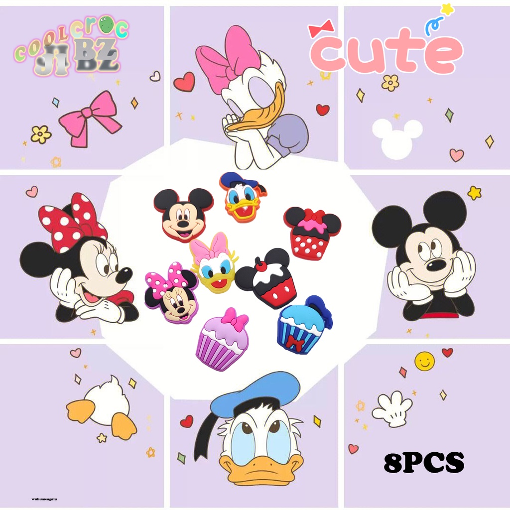 Disney Hot Pcs Pvc Jibbitz Mickey Millie Donald Duck Crocs High