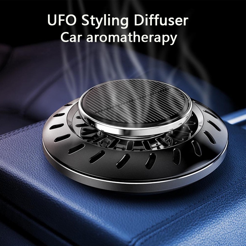 Solar Aromatherapy Diffuser Ufo Styling Car Air Freshener Long Lasting