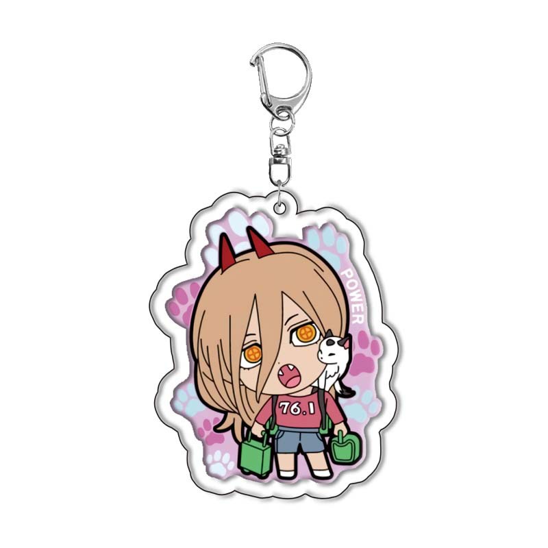 Chainsaw Man Key Chain Denzi Makima Himeno Acrylic Bag Pendant Couple