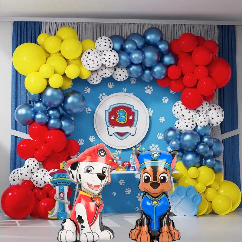 81pcs Paw Patrol Balloon Chase Marshall Foil Balloon 32 Blue Number 1