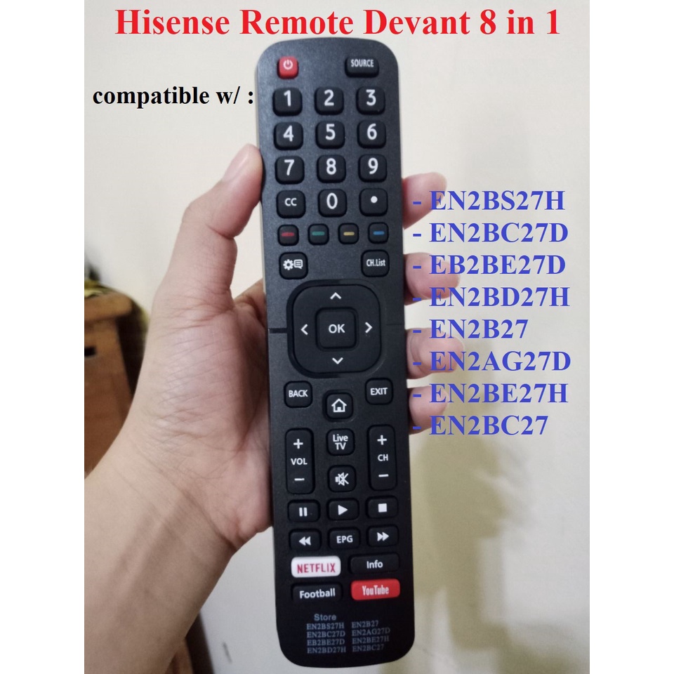 Hisense Devant In Smart Tv Remote En B En Bc En Bd H En Ag D