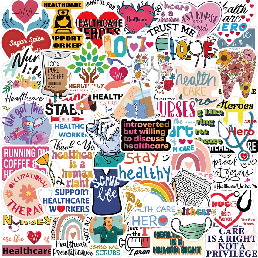 Funny Healthcare Slang Series 01 Stickers 50Pcs Set DIY Fashion