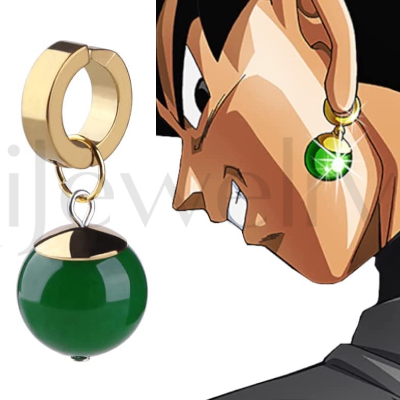 Earrings Potara Fusion Black Goku Zamasu Super Dragon Z Shopee