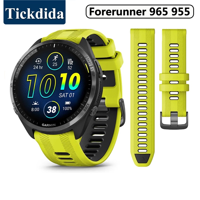 Sports Silicone Strap For Garmin Forerunner 965 955 Solar 945 935 745