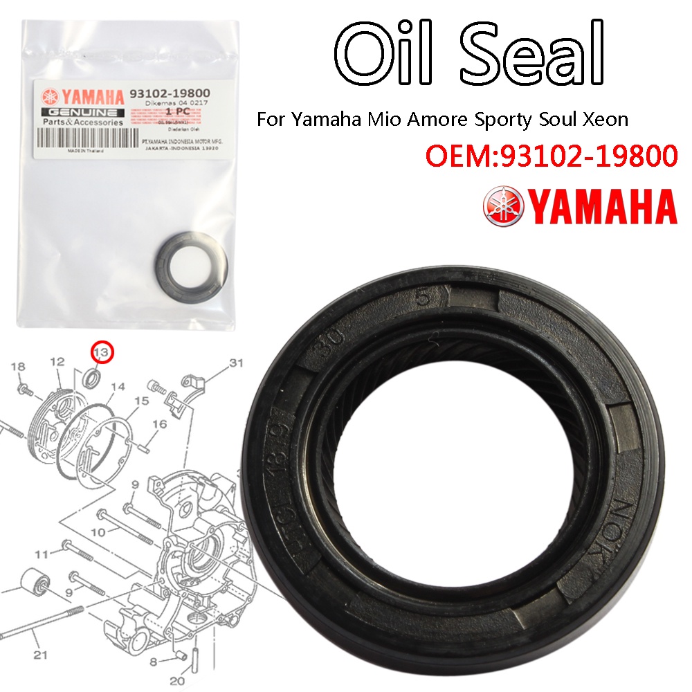 Magneto Oil Seal For Yamaha Mio Amore Sporty Soul Xeon Shopee Philippines