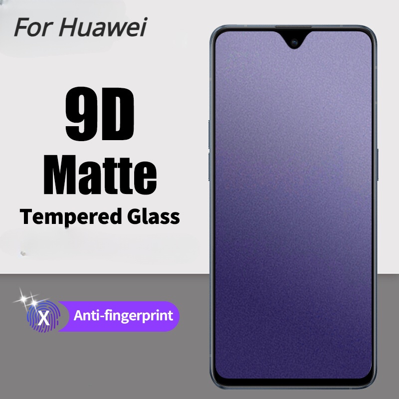 9D No Fingerprint Matte Tempered Glass For Huawei Nova Y71 Y70 Y61 11