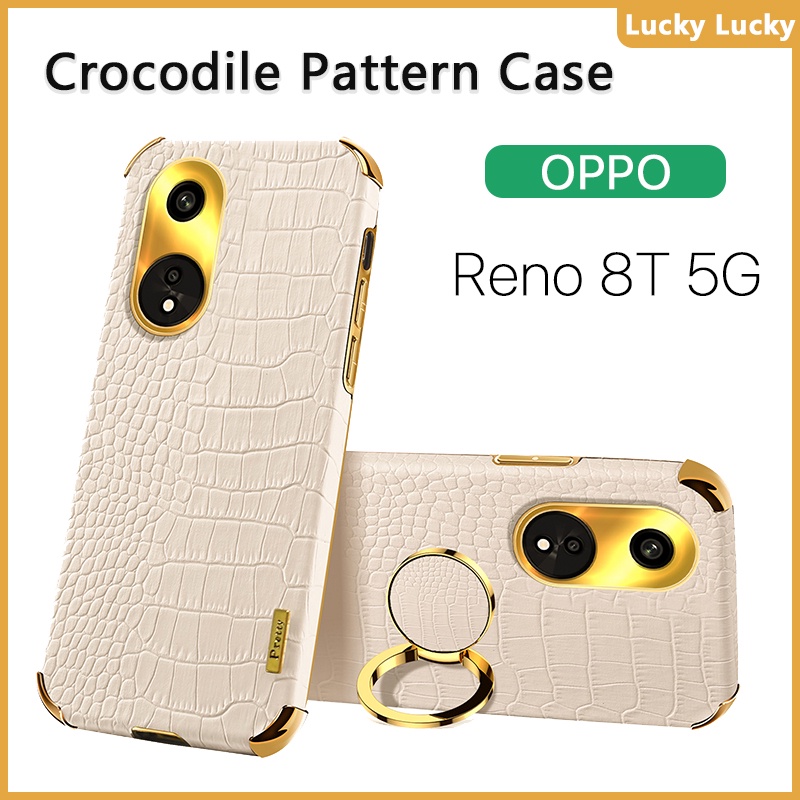 Leather OPPO Reno 8T 5G 8Z 8 10 Pro 5G Case Soft Shockproof Crocodile