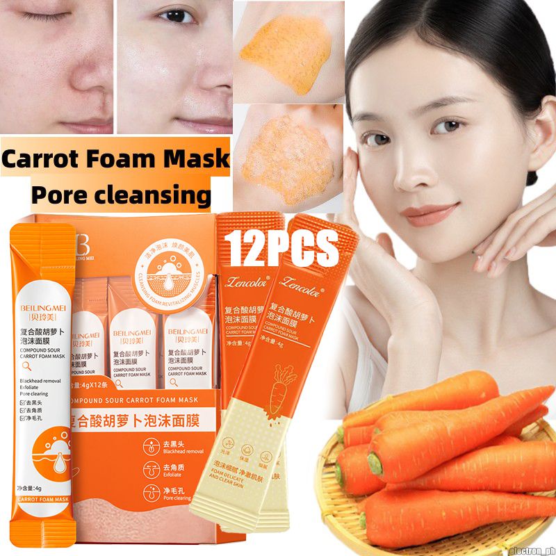 Pcs Carrot Foam Mask Deep Cleansing To Remove Blackheads Shrink Pores