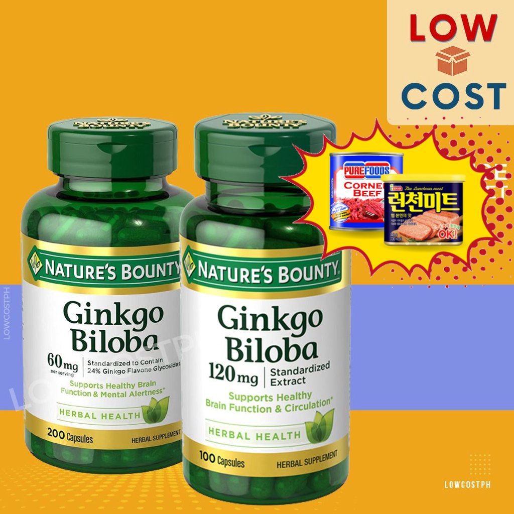 LowCostPh Nature S Bounty Ginkgo Biloba 120 Mg 100 Capsules 60