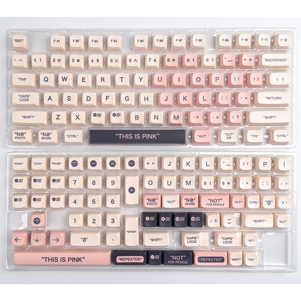 Keys Heart Plastic Keycaps Xda Profile Girly Pink Pbt Dye Sub