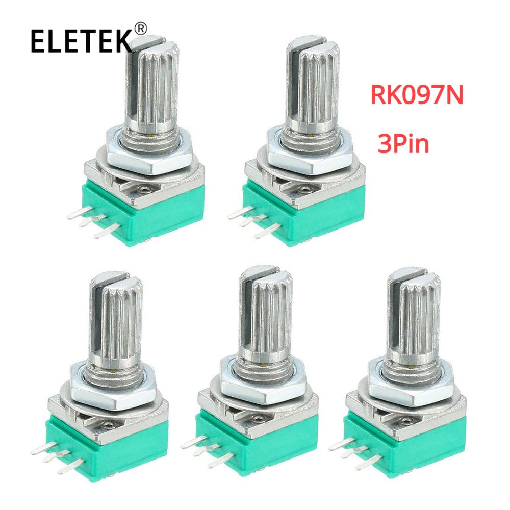 10Pcs Potentiometers Industrial Switches RK097 RK097N 3Pin B5K 10K 20K