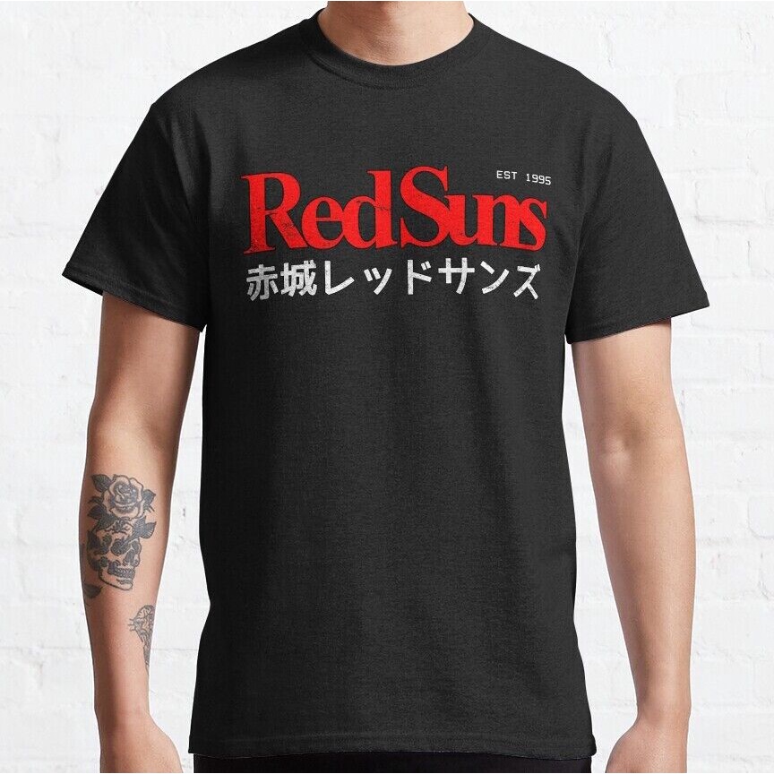 NEW BEST SALE Initial D Akagi RedSuns Logo Classic Retro Premium T