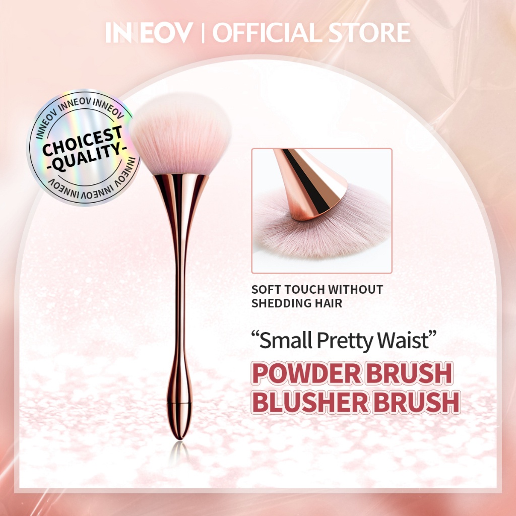 Inneov Pc Rose Gold Makeup Brush Soft Big Powder Blush Brush Shopee