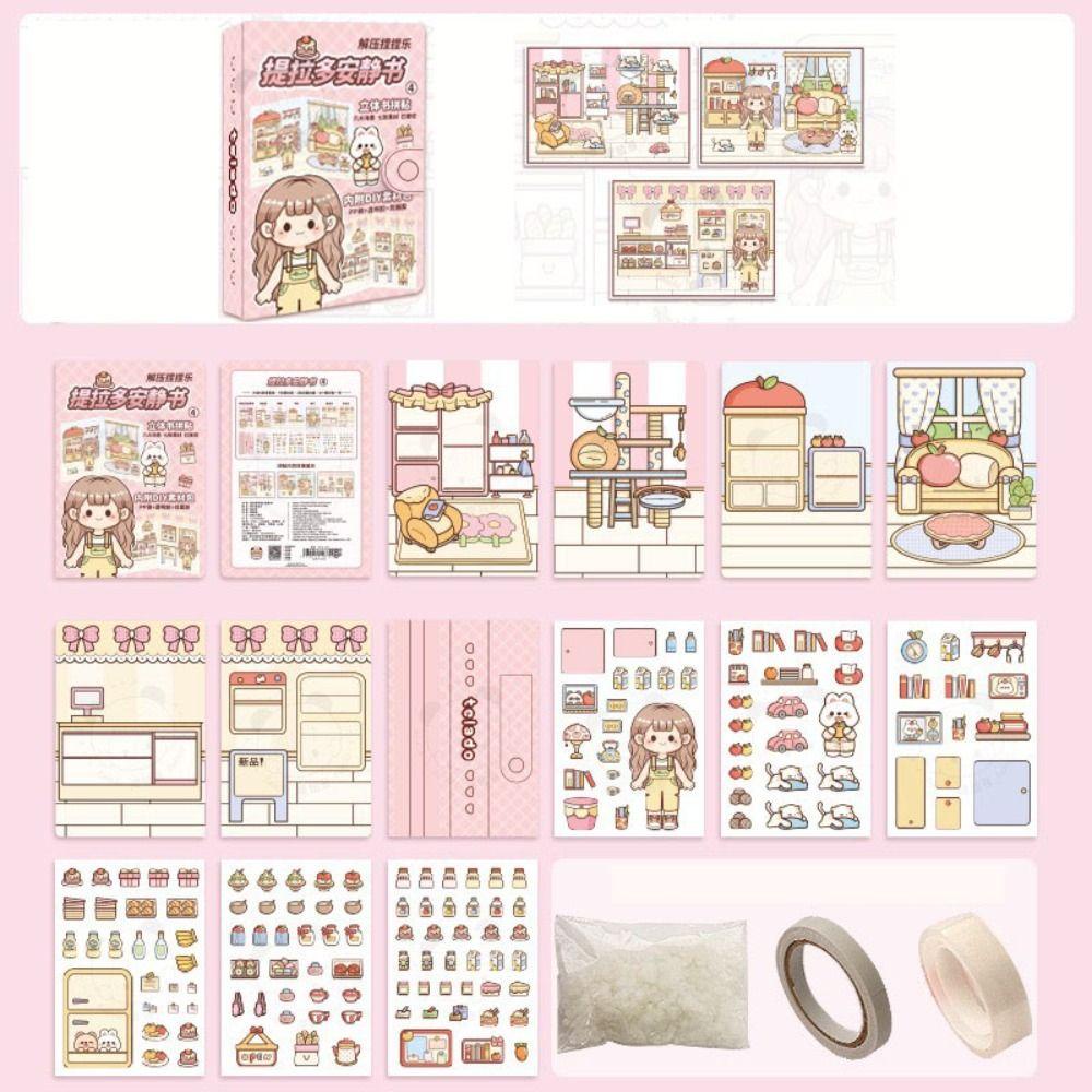 Cleoes Pinch Music Quiet Book Kawaii Sticker Book Telado Busy Book