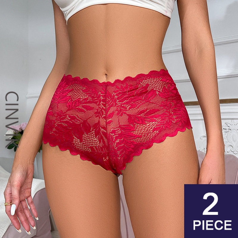 Cinvik Pcs Lace Underwear Women S Boxer Shorts Hollow Out Sexy