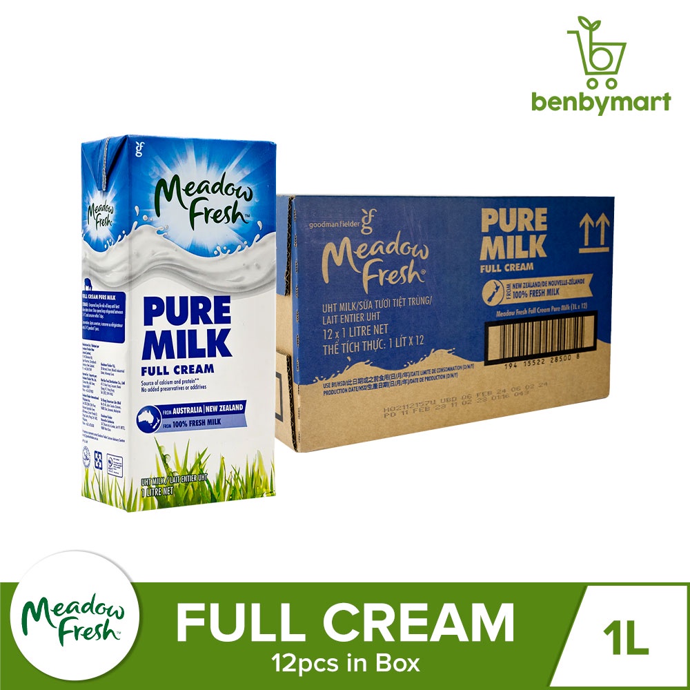 Meadow Fresh Full Cream UHT Milk 1L 12 Pack Shopee Philippines