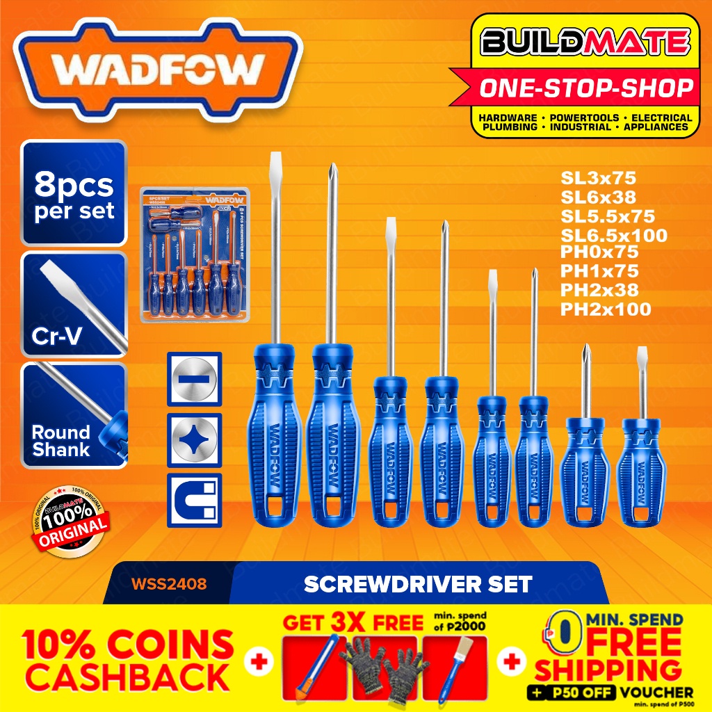 Buildmate Wadfow Pcs Screwdriver Set Flat Philip Screwdriver Repair