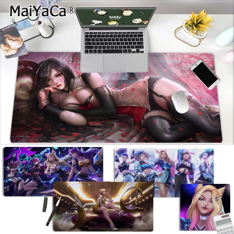 Lol League Of Legends Kda Kaisa Ahri Akali Gaming Player Desk Laptop