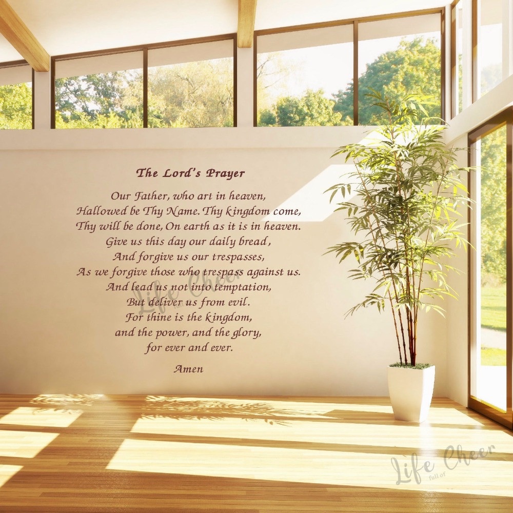 Quote The Lord S Prayer Wall Sticker Belief Amen Saying Proverb Wall