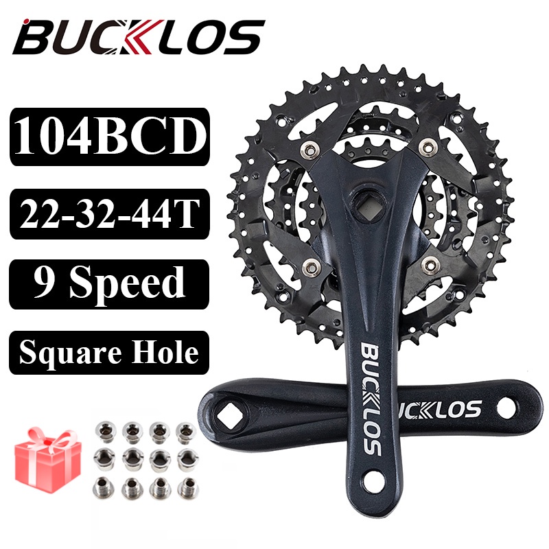 Bucklos Mtb Crank Set X Triple Crankset Speed Chainring Crank T