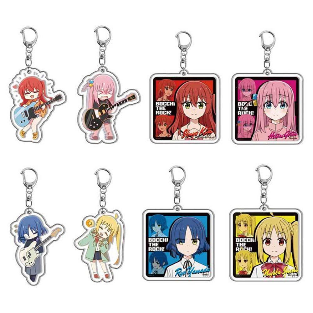 Fashion Anime Bocchi The Rock Girls Acrylic Keychain Gotou Hitori