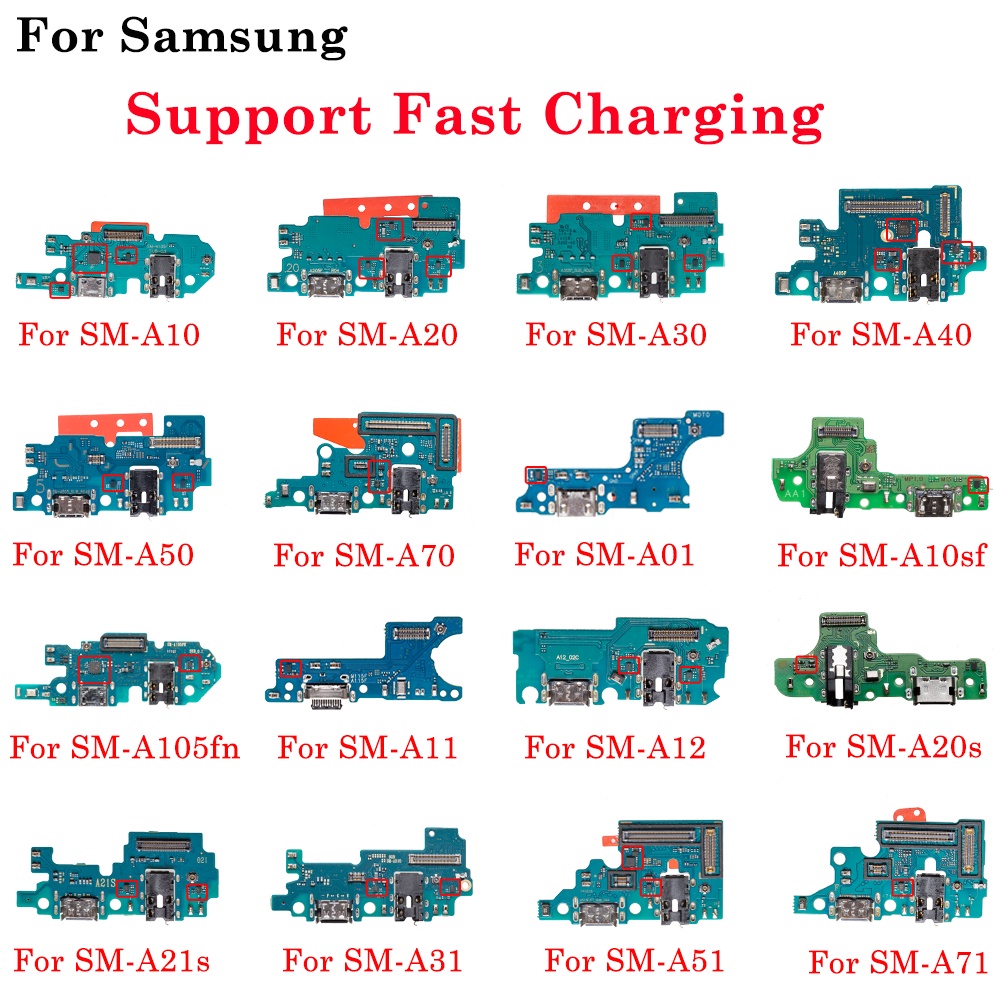 USB Charger Dock Connector Board Charging Port Flex For Samsung A10 A20