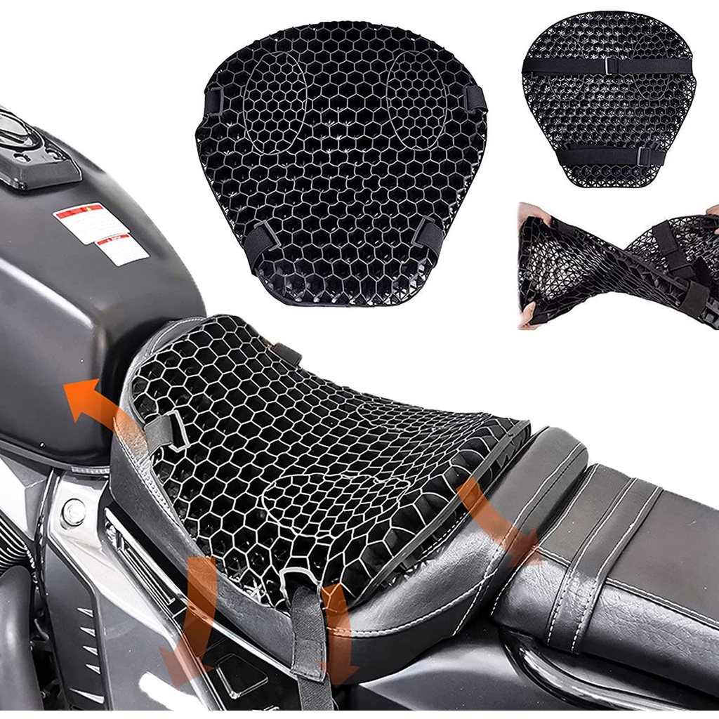 Universal 3D Honeycomb Motorcycle Seat Cushion Anti Slip Shock