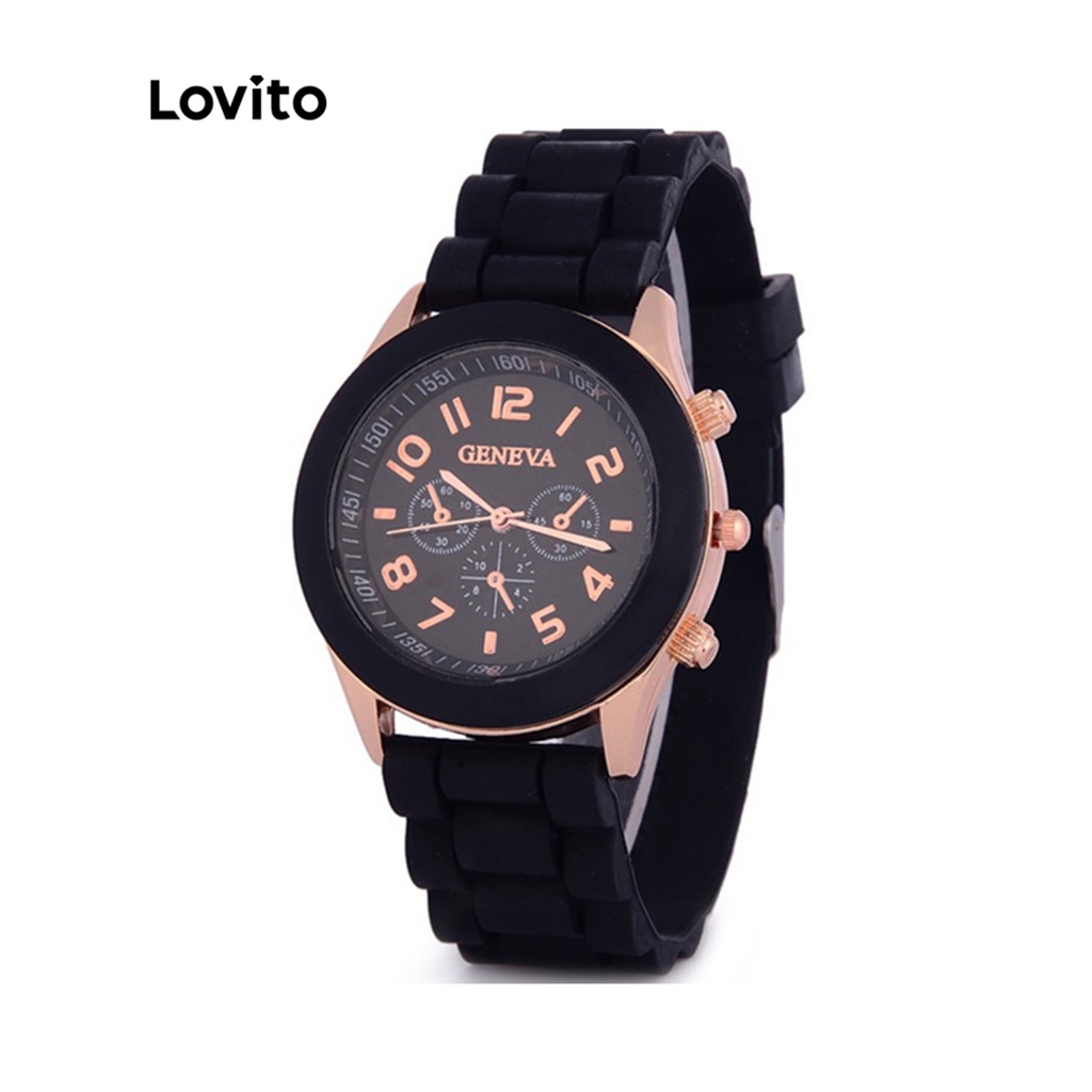 Lovito Casual Plain Metal Quartz Watch For Women Lna Shopee