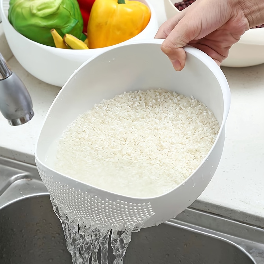 Food Rice Strainer 1pc Multi Functional Kitchen Washing Basket Basin