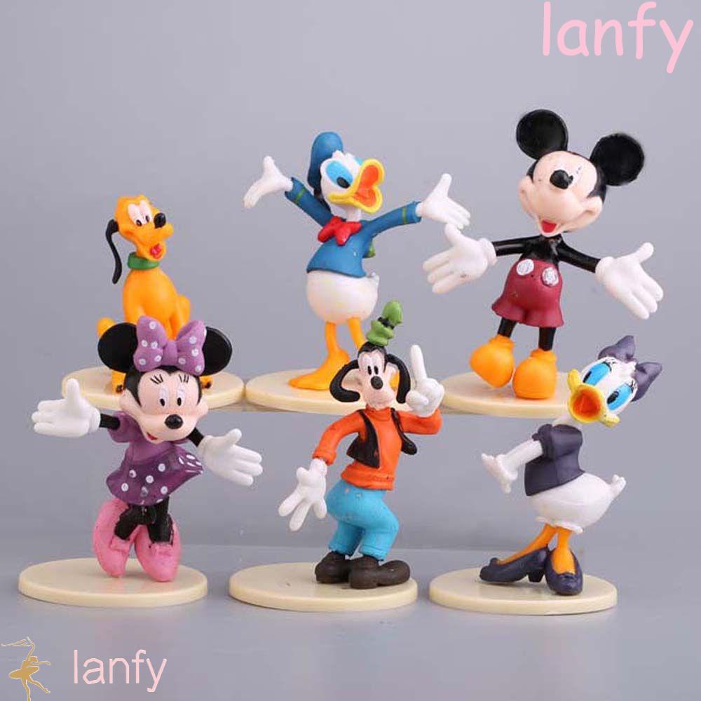 Lanfy Mickey Mouse Action Figure Pcs Set Cartoon Figures Model Anime