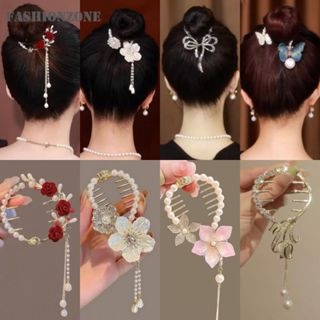 Pearl Butterfly Flower Tassel Hair New Style Pearl Flower Hairpin