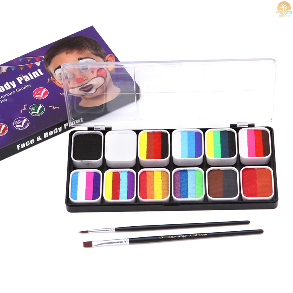 IN STock Face Paint Kit Water Activated 30 Colors Set Professional